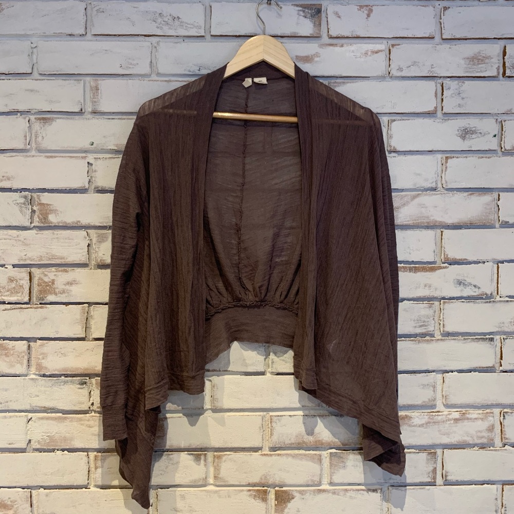MOTH anthropologie waterfall cardigan high low